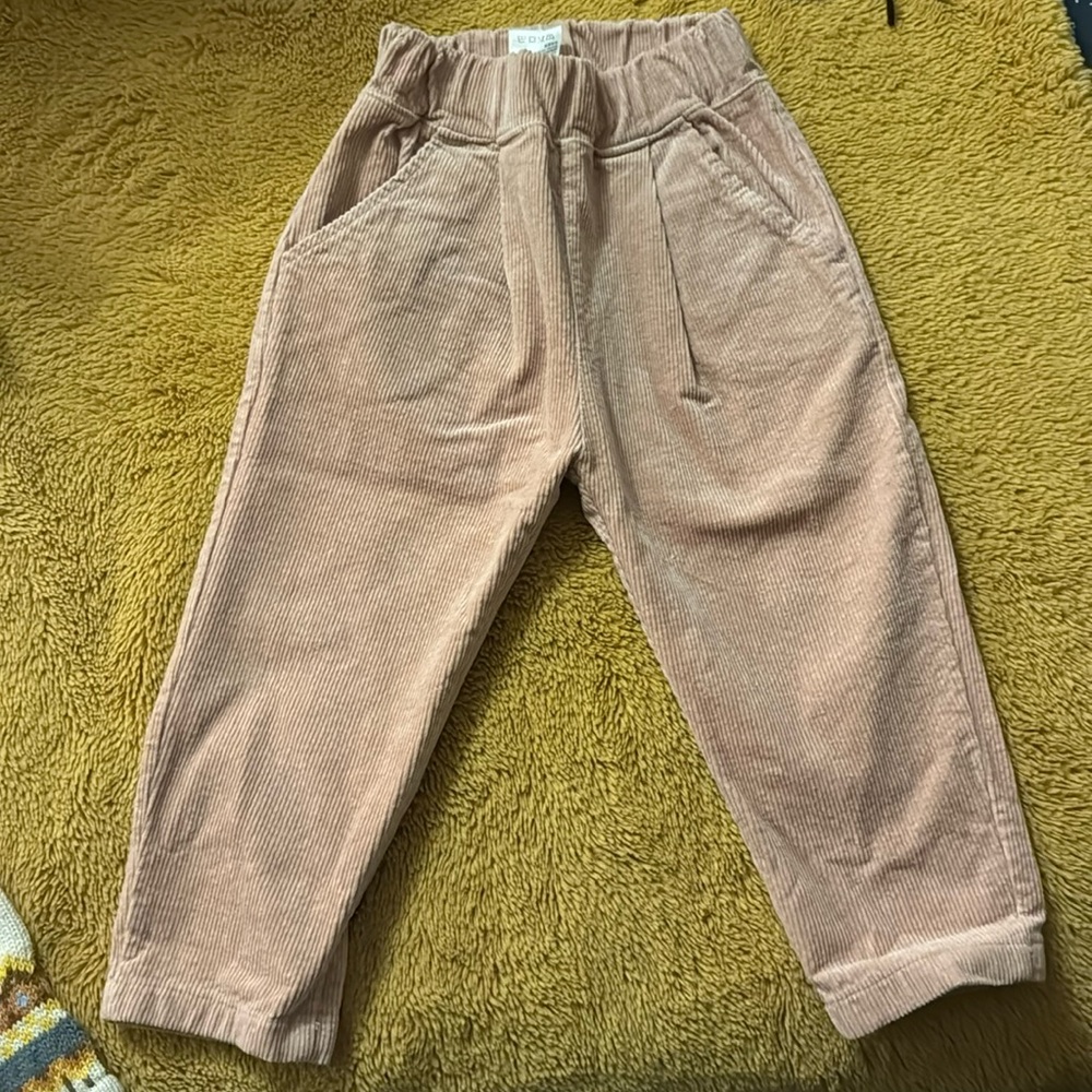 Mud Kingdom Girls Corduroy Pants Pull On Plain Elastic Waist
